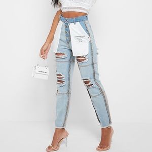 MDV Inside Out Denim Jeans, Light Blue Wash, NWT